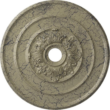 Ekena Millwork Traditional with Acanthus Leaves Ceiling Medallion, 26"OD x 3 1/8"ID x 1 1/2"P, Castle Stone Crackle CM26TACSC